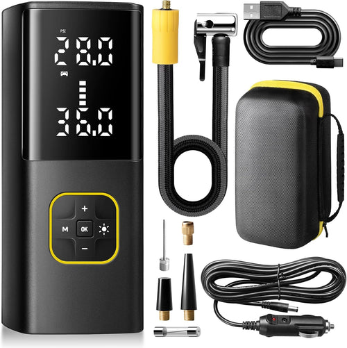 Cordless Tire Inflator 150PSI with Digital Gauge & LED Light - 9000Mah Battery