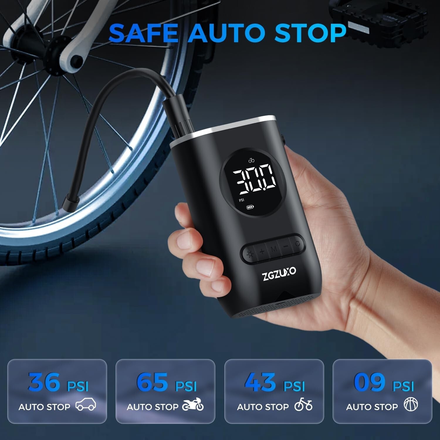 Tire Inflator Portable Air Compressor - 150PSI Cordless Air Pump for Car Tire...