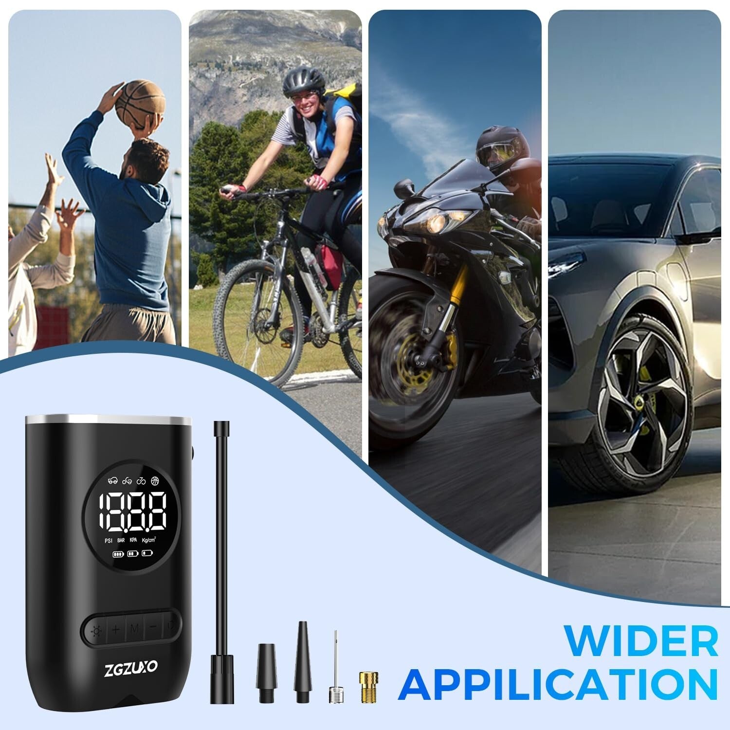 Tire Inflator Portable Air Compressor - 150PSI Cordless Air Pump for Car Tire...